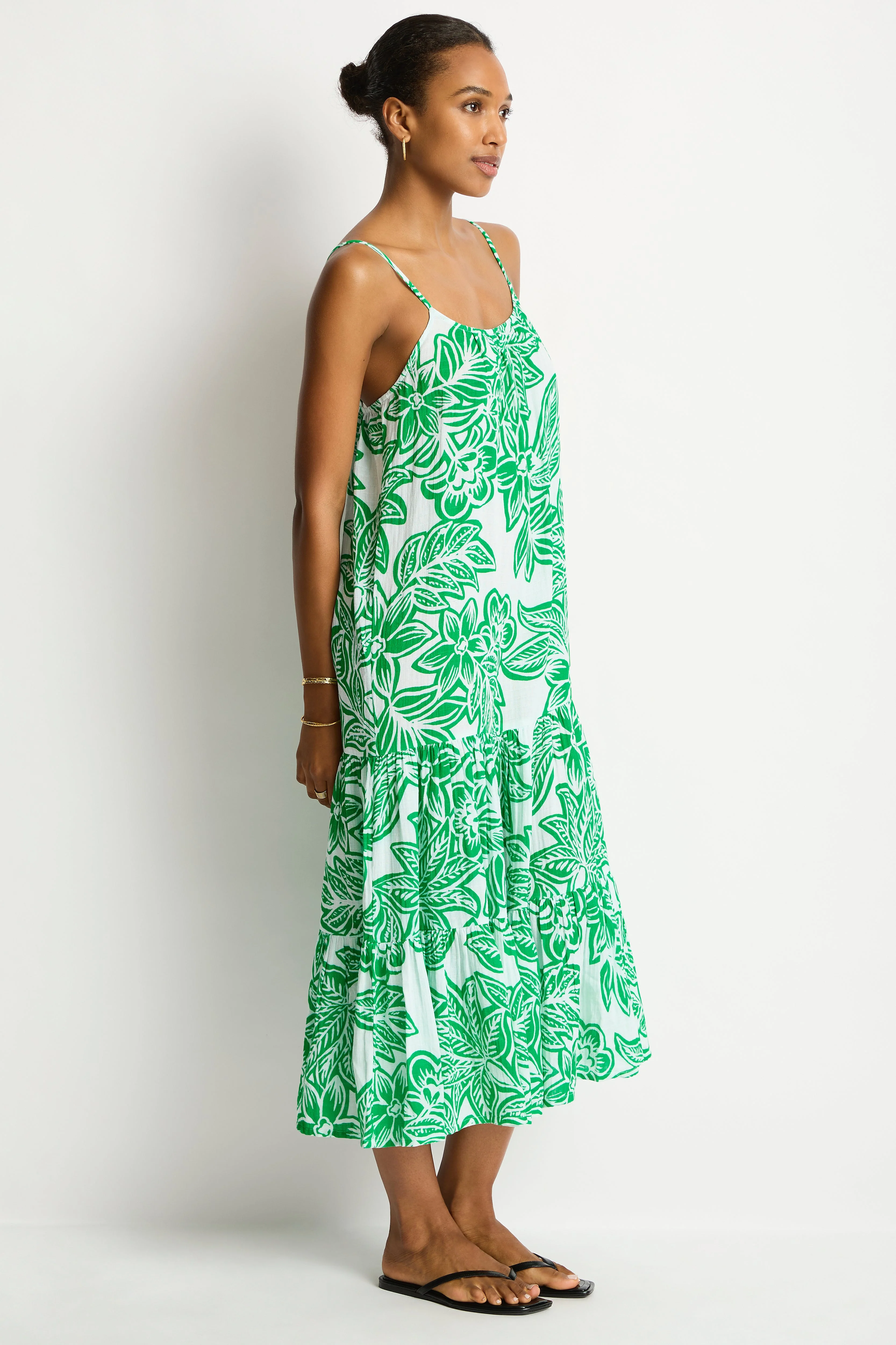 Palmera Resort Tiered Midi Sundress - Image 2