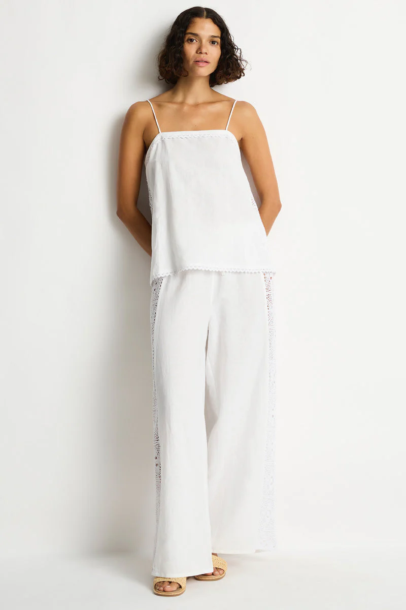 Shore Linen Panelled Shift Cami Top - Image 6